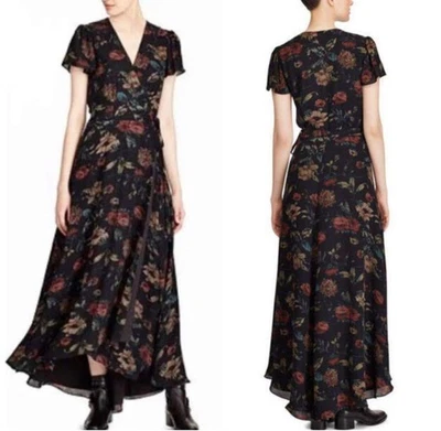 Maxi Vestido Floral Cachecoeur Try-On Only Ralph Lauren Seda Foto 1 de 4