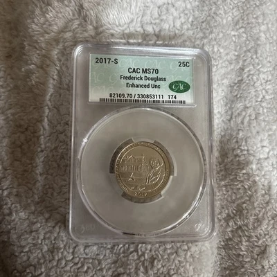 2017-S Washington Quarter Frederick Douglass  CAC  enhanced uncirculated MS70 - Image 1 of 4
