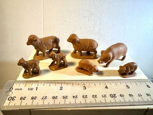 OHIO ART Vintage 60er Jahre Weichplastik SCHAF und SCHWEINE Figuren. - Bild 1 von 1