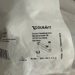 Geberit Duravit 261.961.11.1 Slim Design Space Saving Basin Waste - Picture 1 of 1