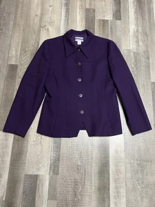 Pendleton Jacket 100% Virgin Wool Button Up Blazer Classic Purple Size 10 - Picture 1 of 7