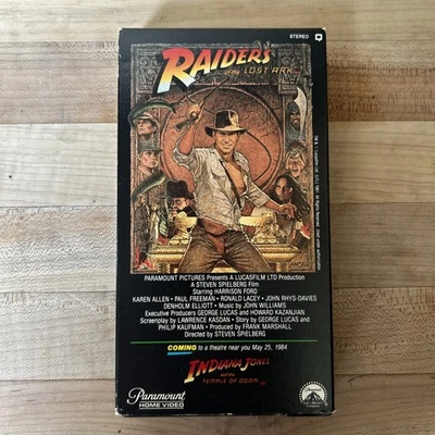 Indiana Jones Raiders of the Lost Ark (VHS Early Release)! Spielberg - Image 1 of 4