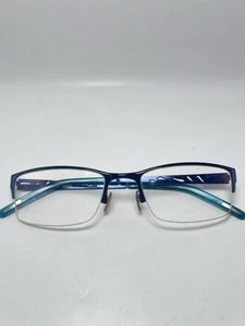 Ellen Tracy BEIJING NAVY 51-19-135 Blau Metall Halbrand Brille Brillengestell OnLu - Bild 1 von 6