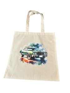 NEW canvas tote shoulder bag custom graphic handmade 14.5 W 15.5 H 11 SH inches - Bild 1 von 2