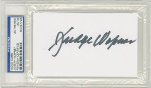 Tarjeta índice firmada por el juez Wapner 3x5 The People's Court PSA/ADN AUTOGRAFIADA - Imagen 1 de 1