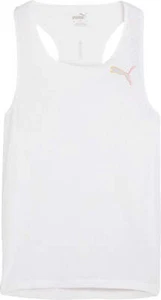 Puma Run Ultraspun Mens Running Vest White Breathable Moisture Wicking Tank Top - Picture 1 of 2