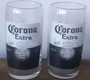 4 X nucleated Corona Extra Half Pint Glasses Embossed Logo NEW - Picture 1 of 2
