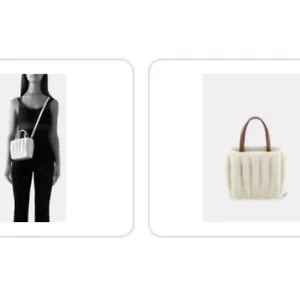 Themoirè ARIA RE-FUR MILK&BROWN Small Tote Crossbody Sherpa - Bild 1 von 5