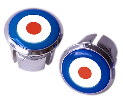 Mod Target Bicycle Handlebar Chrome Plastic Bar End Plugs, Bungs, Caps - Image 1 of 2