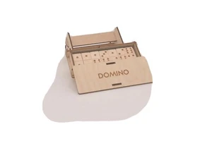 Domino Spiel Gesellschaftsspiel aus Birkenholz  Hergestellt in Deutschland  - Bild 1 von 3
