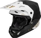 Fly Racing Formula Cp Slant Helmet Black/White/Gold 2X 73-00312X