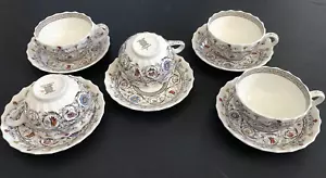 Lotto 5 tazze da tè e piattini caffè vintage Spode Copeland modello Firenze Inghilterra - Foto 1 di 24