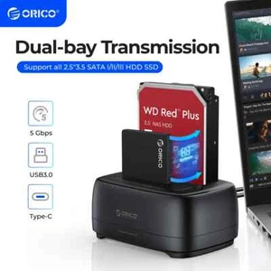 ORICO Dual Bay 2.5/3.5\\\'\\\' USB 3.0 External Hard Drive Docking Station - Picture 1 of 12