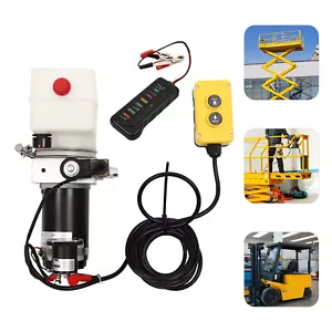 Unidad de potencia hidráulica 12 V, bomba hidráulica de volteo de acción simple para remolque de volteo - Imagen 1 de 23