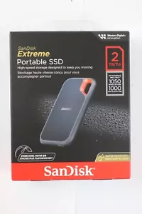 SANDISK Extreme Portable SSD 2TB External Solid State Drive Black - Picture 1 of 7