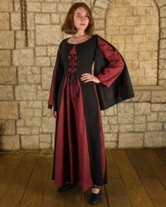 Jasione Kleid schwarz/bordeaux - Bild 1 von 5