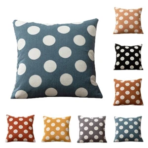 Polka Dots Pillow Case Cushion Cover Home Bedroom Sofa Office Car Bedroom Decor - Picture 1 of 8