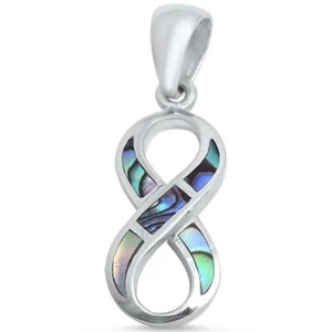 925 Sterling Silber Anhänger 30x10mm Silver Pendant Abalone lan-077 - Bild 1 von 1
