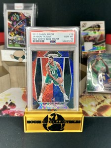 2017-18 Panini Prizm Red White Blue Prizm Jayson Tatum RC #16 PSA 10 GEM MINT