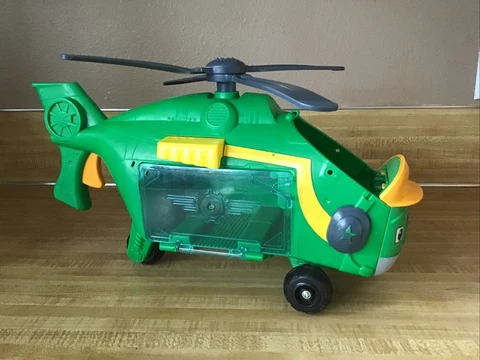 Blaze and the Monster Machines SWOOPS Green Helicopter***Missing Windshield Cover