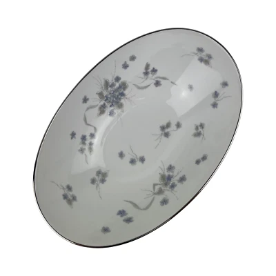 Cuenco de verduras ovalado Noritake Suzette 10" de colección 5803 lavanda floral Japón B Foto 1 de 4