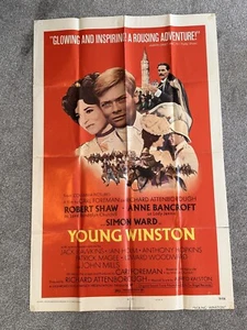 1972 VTG Young Winston Movie Poster - Anne Bancroft 27" x 41" Good Condition - Picture 1 of 11