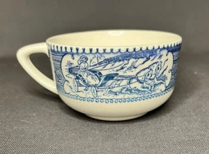 Vintage Currier & Ives Imperial Blue Tee/Kaffeetasse Pferd und Buggy/Kutsche - Bild 1 von 6