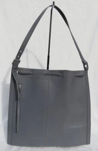 $379 ALLSAINTS Slate Gray Leather Alpha Convertible Backpack Purse Bag NWD - Picture 1 of 11
