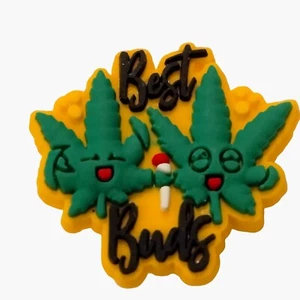Cannabis Shoe Charm Best Buds Cute Fun Decorative Leaf - Picture 1 of 3