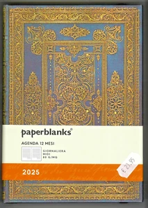 Agenda Giornaliera 2025 PAPERBLANKS Blu Lussuoso, 13x18cm - Imagen 1 de 2