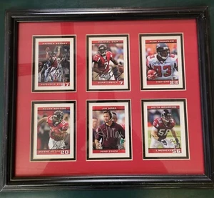 Mike Vick Altlanta Falcons Signed Framed Pictures Mora Crumpler Brooking No Coa - Picture 1 of 1