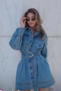 Aje Denim Dress 8 New - Picture 1 of 13