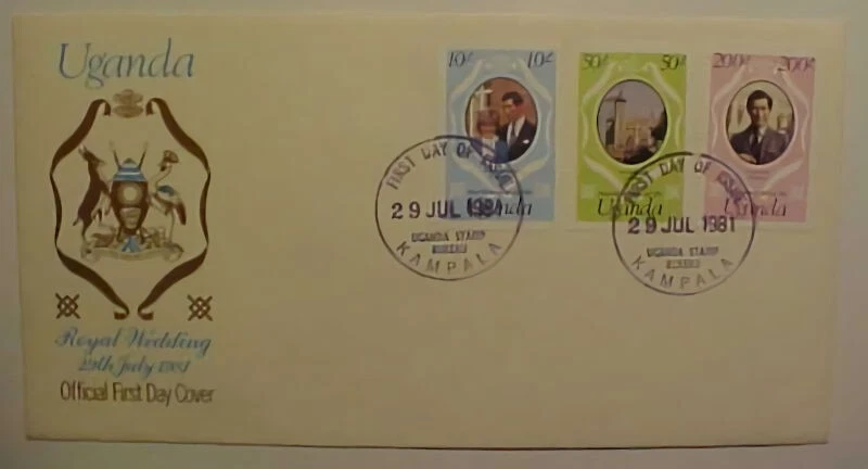 UGANDA DIANA WEDDING FDC 1981 - Image 1 of 1