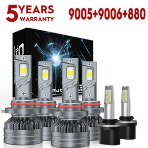 Faro delantero LED alto/bajo para Chevy TrailBlazer 2002-2009 6X + faros antiniebla - Imagen 1 de 16