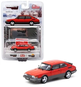 Tarmac Works 1:64 Saab 900 Turbo Red with Trading Card T64G-056-RE - Picture 1 of 5