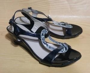 Kenneth Cole Reaction Slingback Wedge Black Snake Print Shoes 7.5 M - Picture 1 of 7
