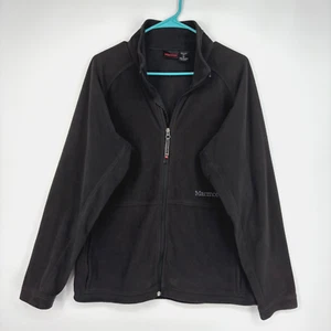Chaqueta polar Marmot para hombre grande con cremallera frontal negra manga larga cuello alto - Imagen 1 de 9