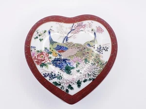 Knobler Japan portagioie in porcellana a forma di cuore stile Imari - Foto 1 di 5