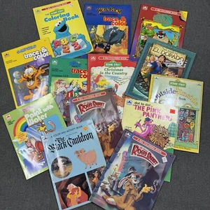 Vtg Golden Coloring Books Bundle 13pcs Used 80s 90s Garfield Roger Rabbit Taz - Imagen 1 de 8