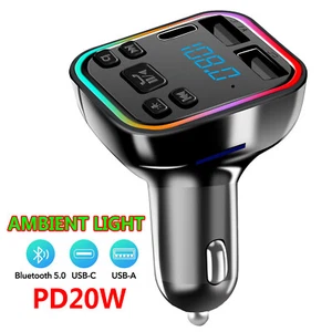 Car Handsfree FM Transmitter Wireless Bluetooth Receiver MP3 Player Kit Adapter - Picture 1 of 13