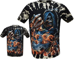 Nueva Camiseta Grim Reaper Biker Ghost Rider Glow in the Dark Tye Tye M - 3XL - Imagen 1 de 1