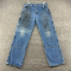 Dickies Jeans Mens 36x34 Blue Carpenter Relaxed Fit Double Knee Distressed Y2K - Picture 1 of 21