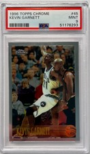 1996 TOPPS CHROME KEVIN GARNETT #45 PSA 9 MINT