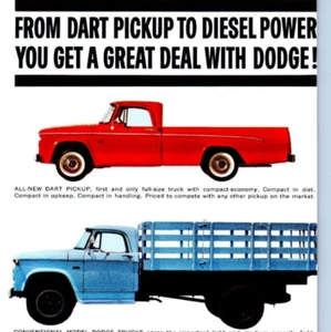 1961 Dodge Dart Pickup D500 Diesel Truck Pubblicità Brochure Specifiche Auto Multi-Stop Vintage - Foto 1 di 7