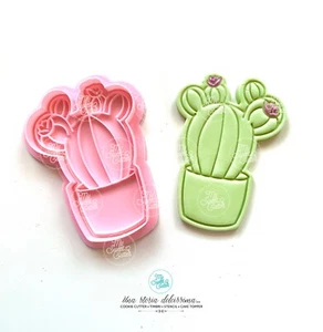 Pianta Grassa Cactus Fiori Cookie Cutter Formine Biscotti 7/8 - Picture 1 of 1