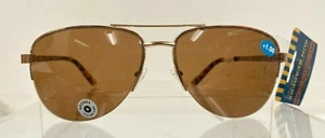 NEW VIENNA EYEWEAR +1.50 PREMIUM SUN READERS Reading Glasses Aviator Bi-Focal - Picture 1 of 5