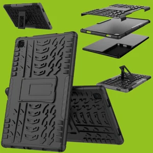 Für Samsung Galaxy Tab A7 T500 / T505 Hybrid Schwarz Tablet Tasche Etuis Hülle  - Picture 1 of 2