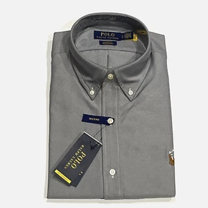 Polo Ralph Lauren men's Classic Grey Performance Oxford Shirt - Large - rt $138 - Picture 1 of 7
