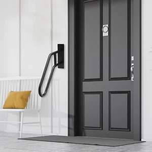 26 Zoll Schwarz Handlauf Outdoor Haltegriff Handlauf Halterung Stütze Treppe Wandhalterung - Bild 1 von 23
