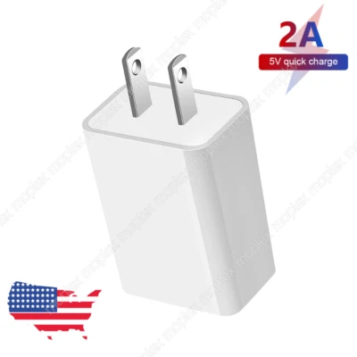 5V 2A USB Port Wall Charger AC Power Adapter US Plug For iPhone Samsung Android - Image 1 of 4